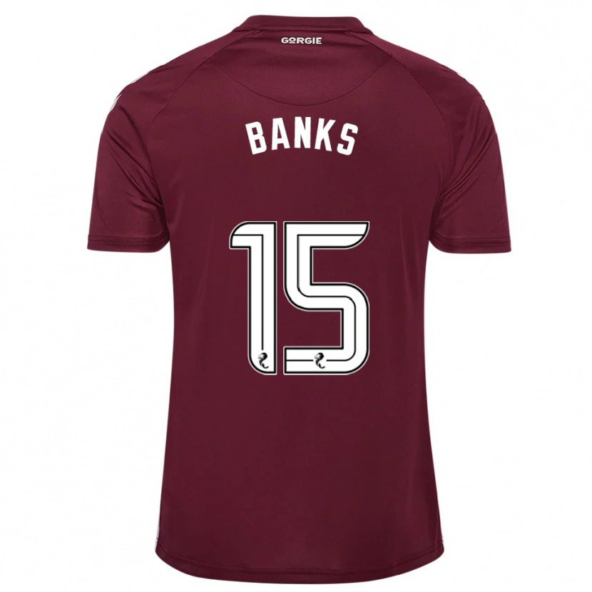 Danxen Kinder Euan Banks #15 Burgunderrot Weiß Heimtrikot Trikot 2025/26 T-Shirt Österreich