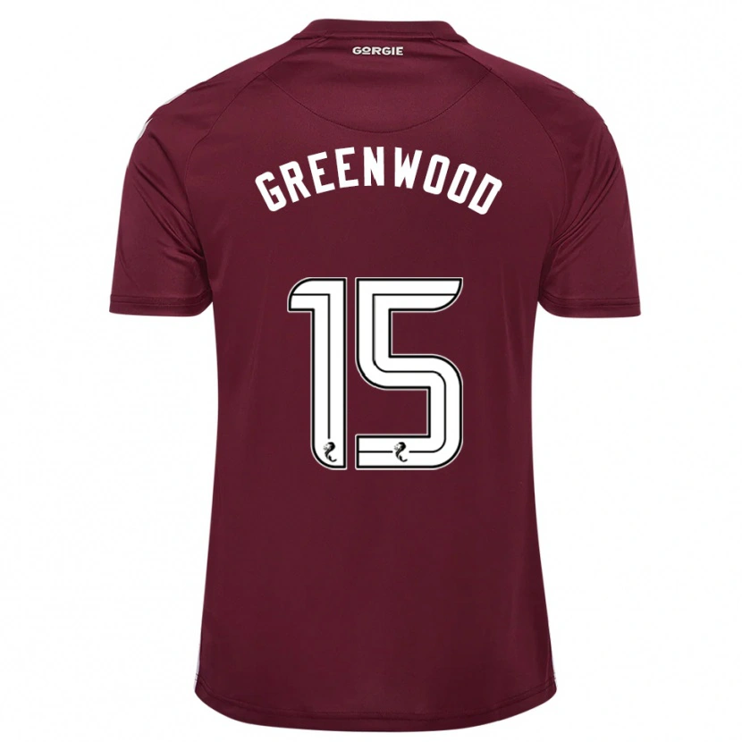 Danxen Kinder Brodie Greenwood #15 Burgunderrot Weiß Heimtrikot Trikot 2025/26 T-Shirt Österreich