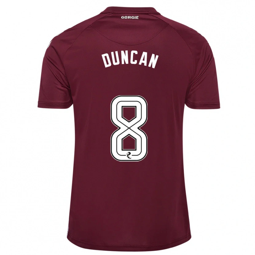 Danxen Kinder Ryan Duncan #8 Burgunderrot Weiß Heimtrikot Trikot 2025/26 T-Shirt Österreich