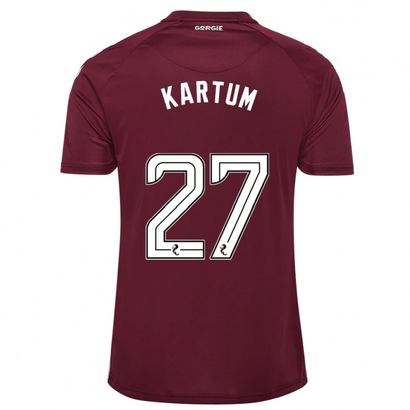 Danxen Kinder Sander Kartum #27 Burgunderrot Weiß Heimtrikot Trikot 2025/26 T-Shirt Österreich
