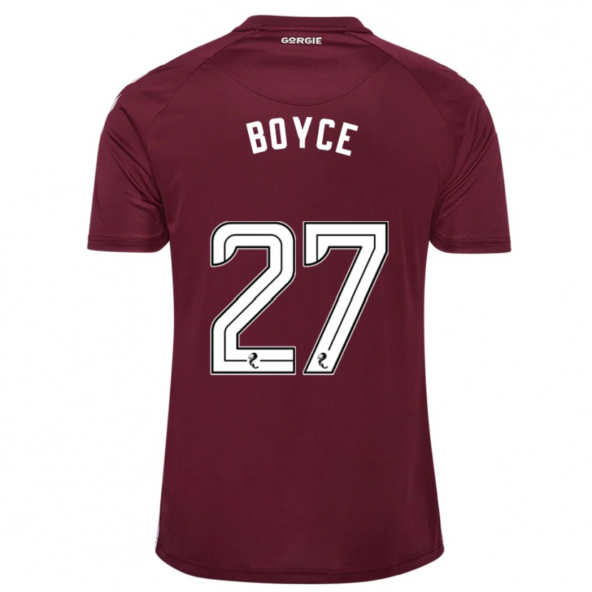 Danxen Kinder Liam Boyce #27 Burgunderrot Weiß Heimtrikot Trikot 2025/26 T-Shirt Österreich