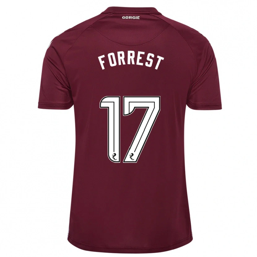 Danxen Kinder Alan Forrest #17 Burgunderrot Weiß Heimtrikot Trikot 2025/26 T-Shirt Österreich