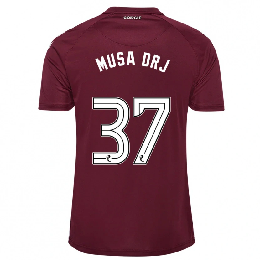 Danxen Kinder Musa Drammeh #37 Burgunderrot Weiß Heimtrikot Trikot 2025/26 T-Shirt Österreich