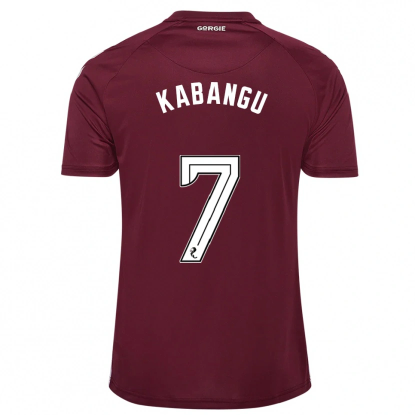 Danxen Kinder Elton Kabangu #7 Burgunderrot Weiß Heimtrikot Trikot 2025/26 T-Shirt Österreich