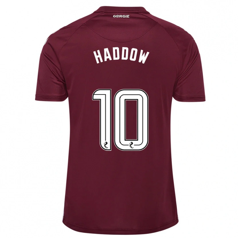 Danxen Kinder Aiden Haddow #10 Burgunderrot Weiß Heimtrikot Trikot 2025/26 T-Shirt Österreich