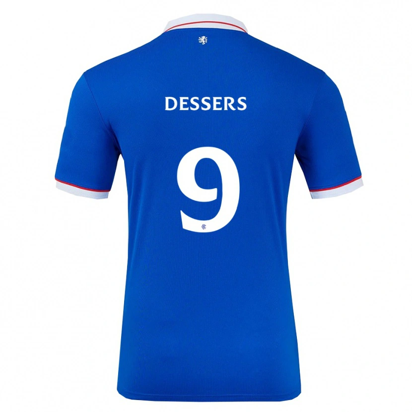 Danxen Kinder Cyriel Dessers #9 Blau Weiß Heimtrikot Trikot 2025/26 T-Shirt Österreich