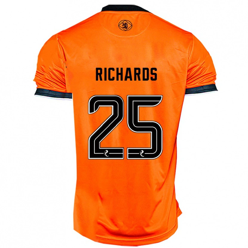 Danxen Kinder Dave Richards #25 Orange Schwarz Heimtrikot Trikot 2025/26 T-Shirt Österreich