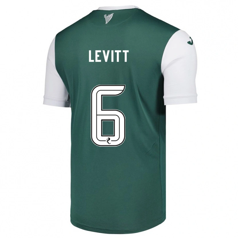 Danxen Kinder Dylan Levitt #6 Grün Weiß Heimtrikot Trikot 2025/26 T-Shirt Österreich