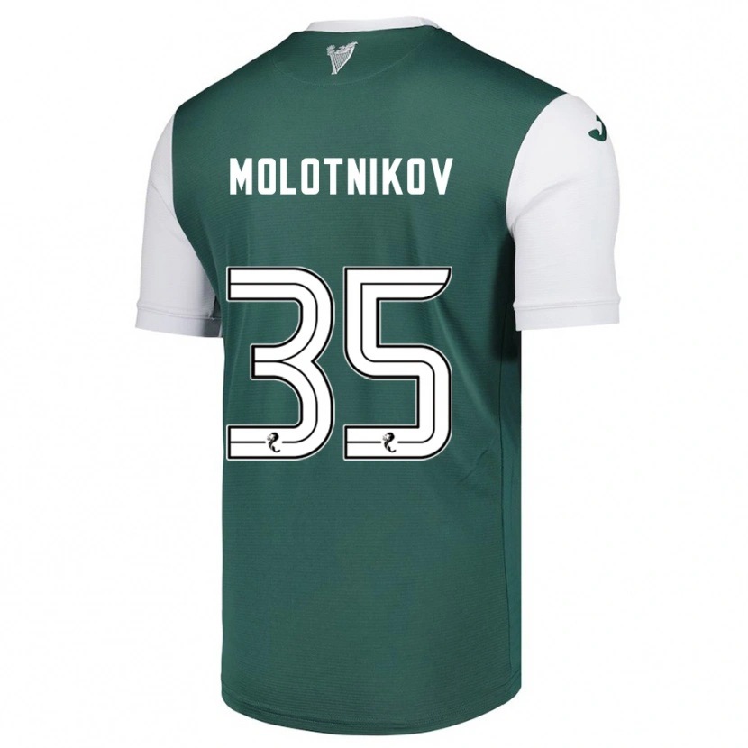 Danxen Kinder Rudi Molotnikov #35 Grün Weiß Heimtrikot Trikot 2025/26 T-Shirt Österreich