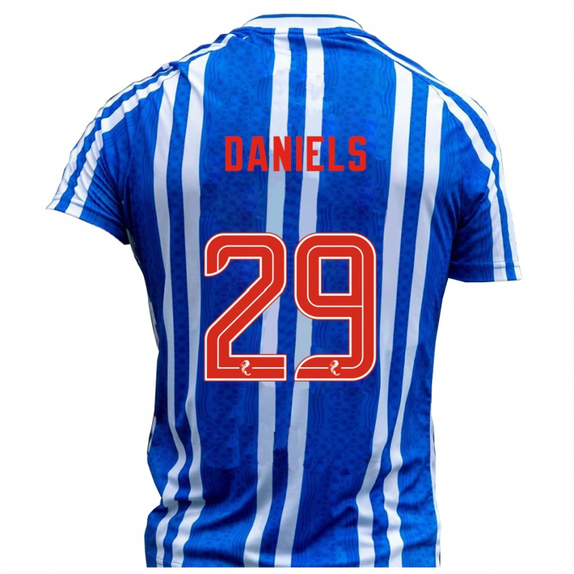Danxen Kinder Djenairo Daniels #29 Blau Weiß Heimtrikot Trikot 2025/26 T-Shirt Österreich