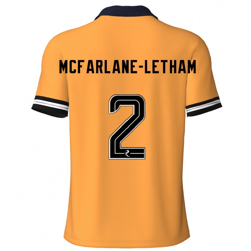 Danxen Kinder Jay Mcfarlane-Letham #2 Gelb Schwarz Heimtrikot Trikot 2025/26 T-Shirt Österreich