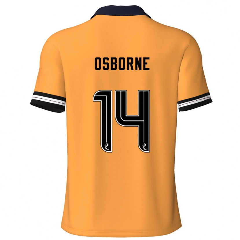 Danxen Kinder Ellie Osborne #14 Gelb Schwarz Heimtrikot Trikot 2025/26 T-Shirt Österreich