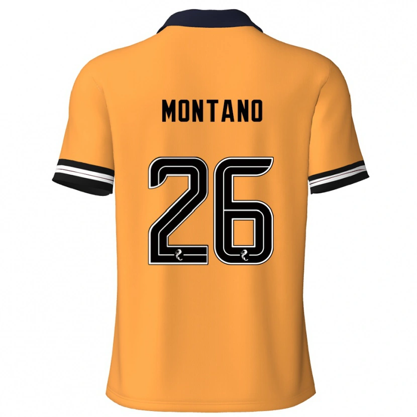 Danxen Kinder Cristian Montano #26 Gelb Schwarz Heimtrikot Trikot 2025/26 T-Shirt Österreich