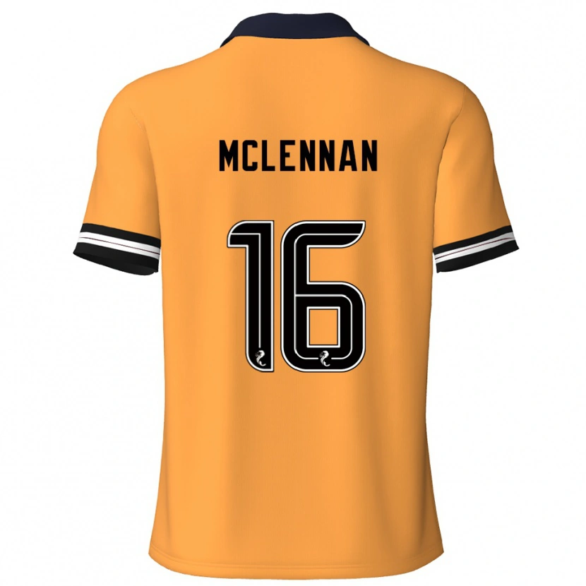 Danxen Kinder Connor Mclennan #16 Gelb Schwarz Heimtrikot Trikot 2025/26 T-Shirt Österreich