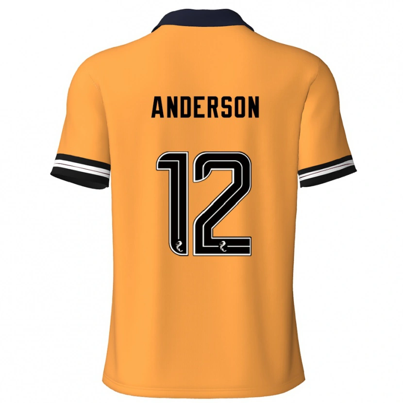 Danxen Kinder Rhys Anderson #12 Gelb Schwarz Heimtrikot Trikot 2025/26 T-Shirt Österreich