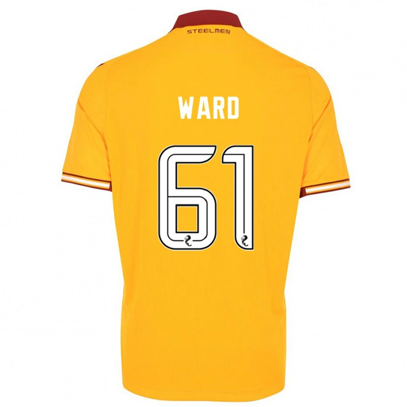 Danxen Kinder Calum Ward #61 Gelb Burgunderrot Heimtrikot Trikot 2025/26 T-Shirt Österreich