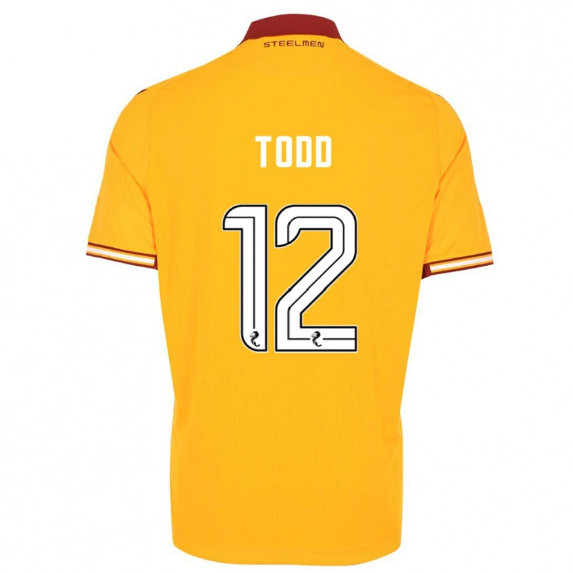 Danxen Kinder Rachel Todd #12 Gelb Burgunderrot Heimtrikot Trikot 2025/26 T-Shirt Österreich