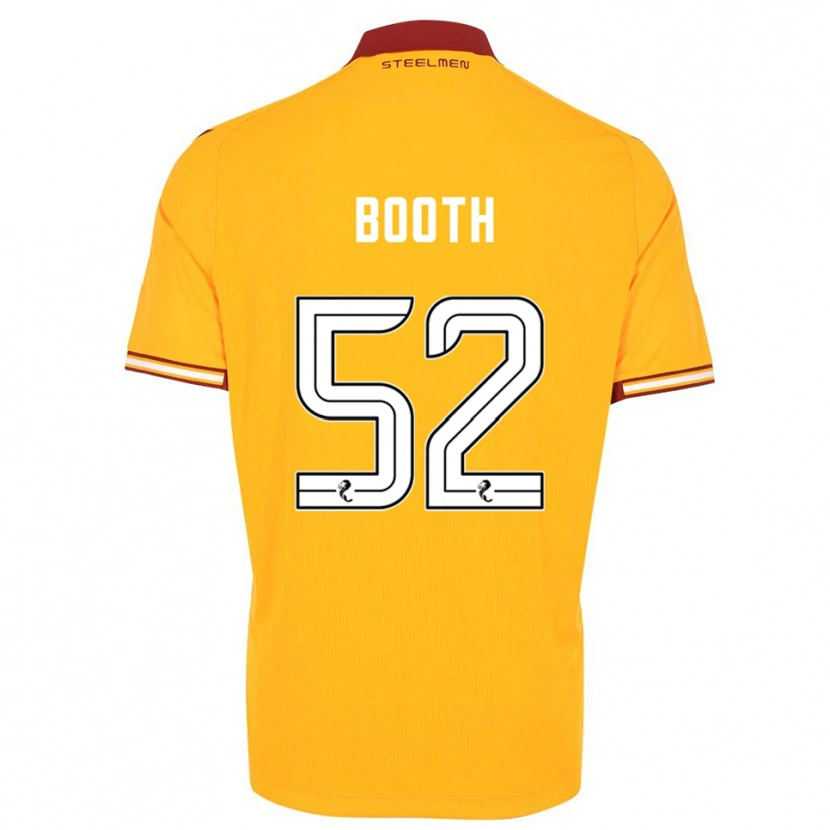 Danxen Kinder Mikey Booth #52 Gelb Burgunderrot Heimtrikot Trikot 2025/26 T-Shirt Österreich