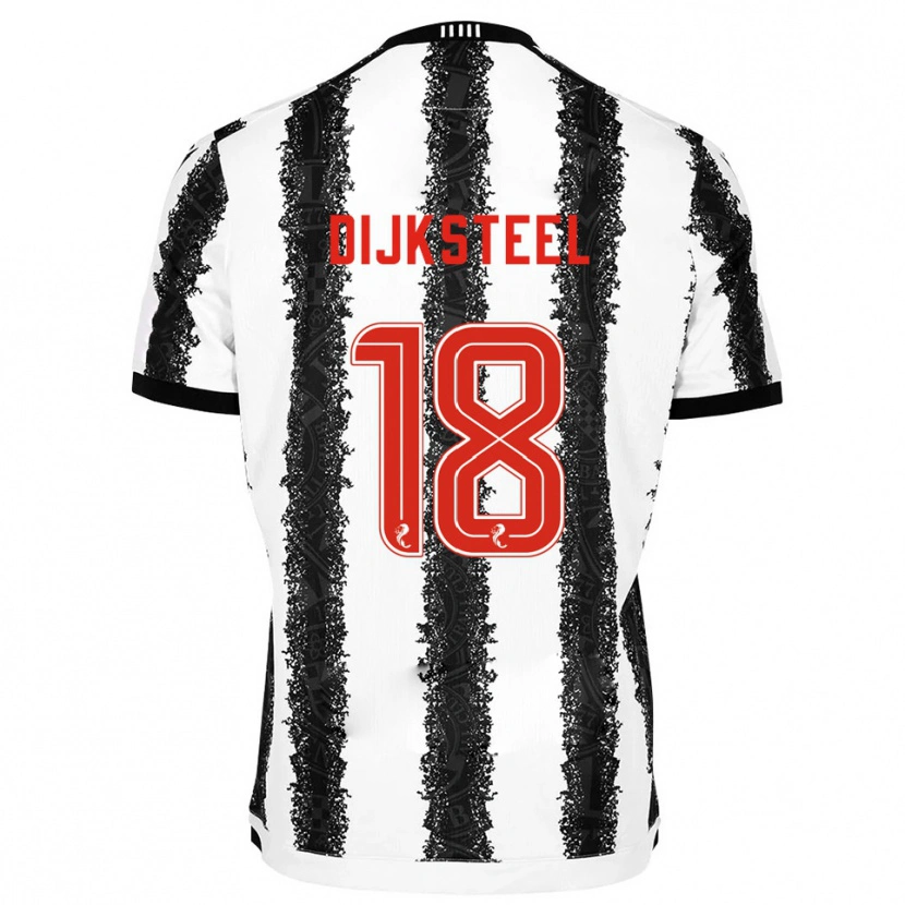 Danxen Kinder Malik Dijksteel #18 Weiß Schwarz Heimtrikot Trikot 2025/26 T-Shirt Österreich