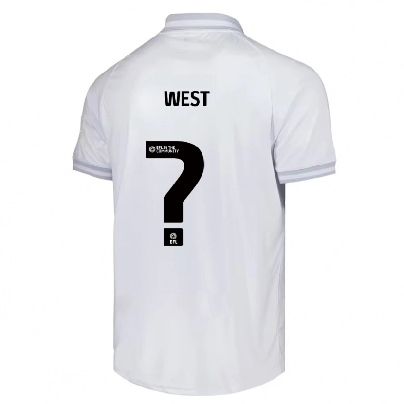 Danxen Kinder Callum West #0 Weiß Grau Schwarz Auswärtstrikot Trikot 2025/26 T-Shirt Österreich