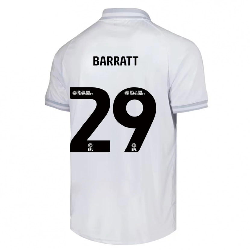 Danxen Kinder Connor Barratt #29 Weiß Grau Schwarz Auswärtstrikot Trikot 2025/26 T-Shirt Österreich