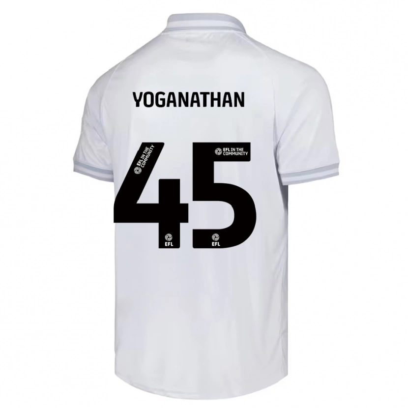 Danxen Kinder Vimal Yoganathan #45 Weiß Grau Schwarz Auswärtstrikot Trikot 2025/26 T-Shirt Österreich