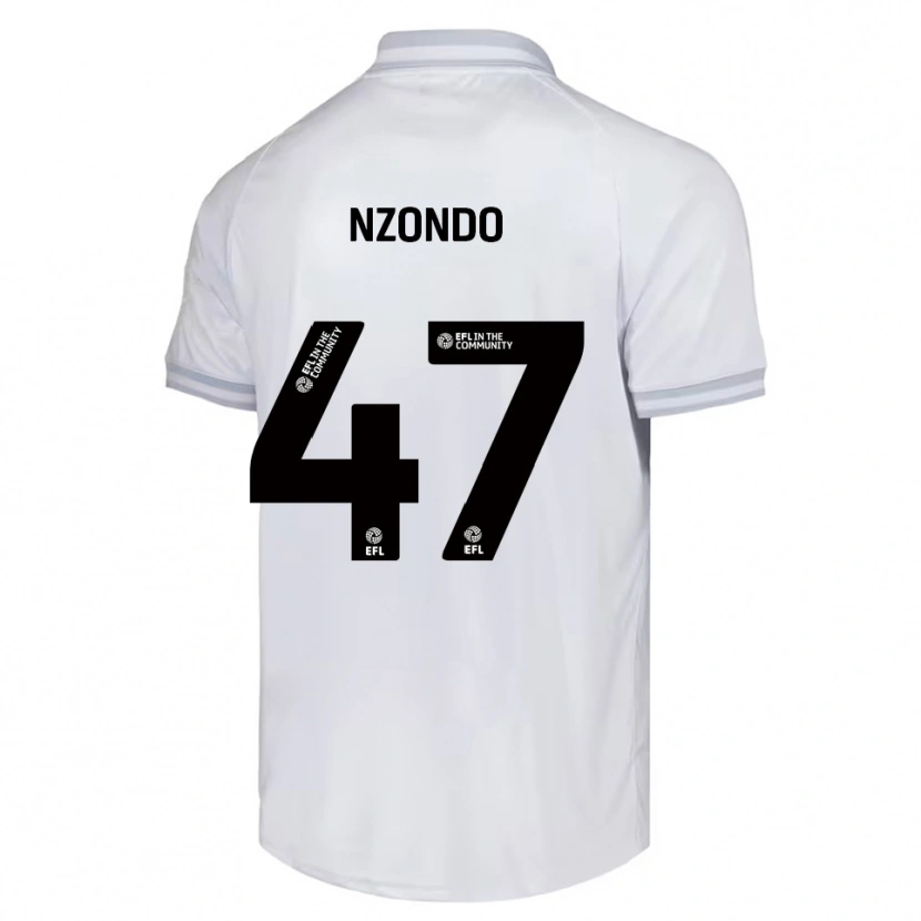 Danxen Kinder Emmaisa Nzondo #47 Weiß Grau Schwarz Auswärtstrikot Trikot 2025/26 T-Shirt Österreich