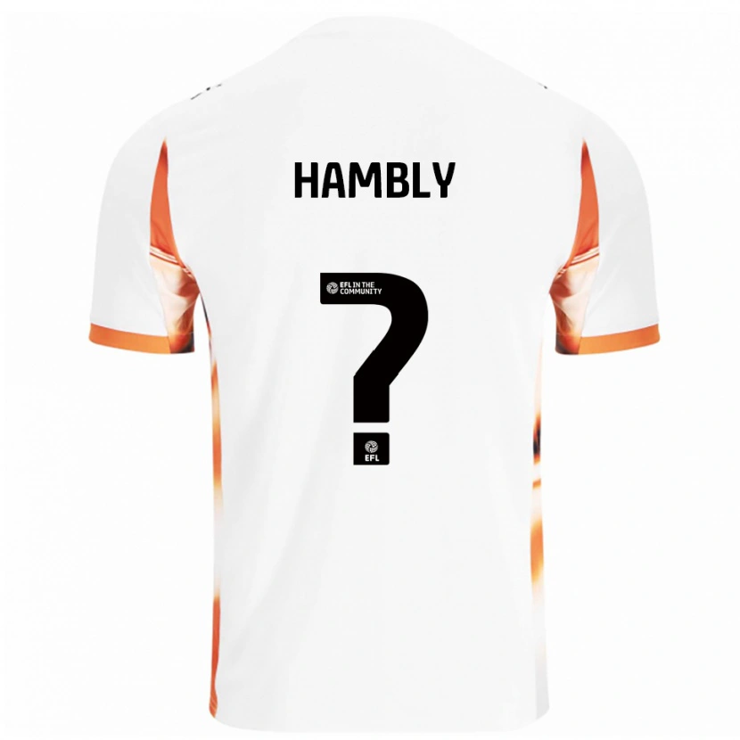 Danxen Kinder Lily Hambly #0 Weiß Orange Schwarz Auswärtstrikot Trikot 2025/26 T-Shirt Österreich