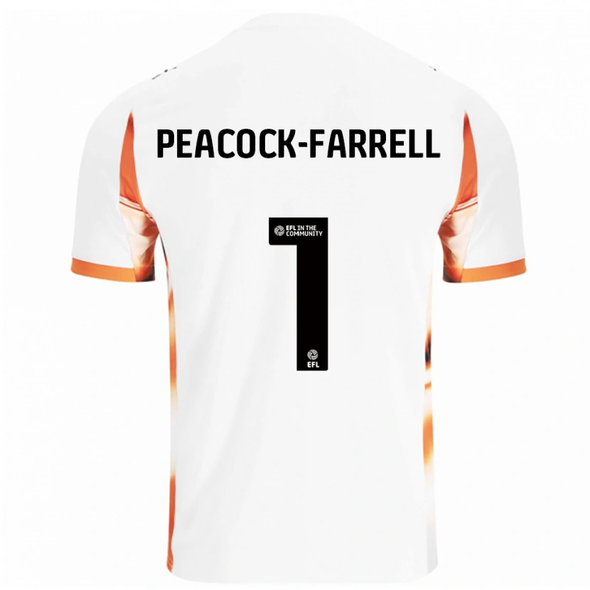 Danxen Kinder Bailey Peacock-Farrell #1 Weiß Orange Schwarz Auswärtstrikot Trikot 2025/26 T-Shirt Österreich
