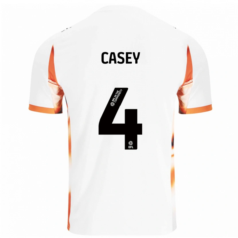 Danxen Kinder Oliver Casey #4 Weiß Orange Schwarz Auswärtstrikot Trikot 2025/26 T-Shirt Österreich