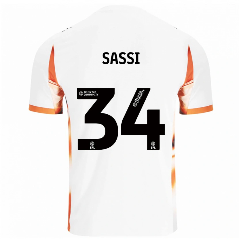 Danxen Kinder Dan Sassi #34 Weiß Orange Schwarz Auswärtstrikot Trikot 2025/26 T-Shirt Österreich