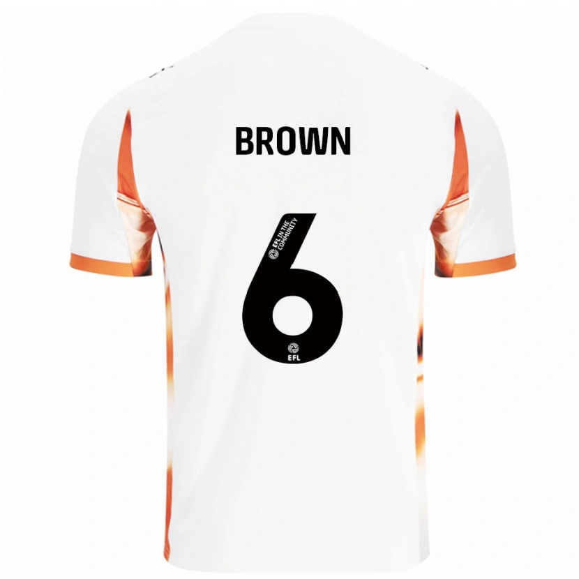 Danxen Kinder Jordan Brown #6 Weiß Orange Schwarz Auswärtstrikot Trikot 2025/26 T-Shirt Österreich