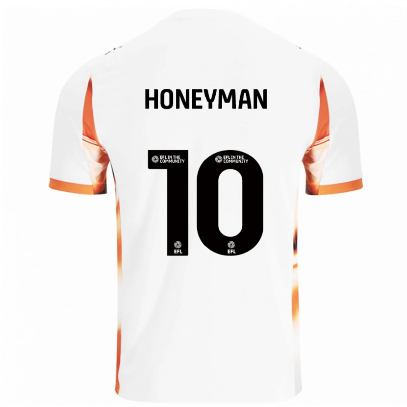 Danxen Kinder George Honeyman #10 Weiß Orange Schwarz Auswärtstrikot Trikot 2025/26 T-Shirt Österreich