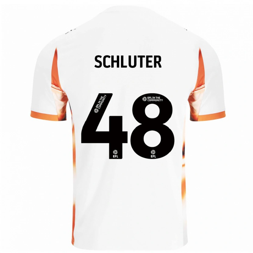 Danxen Kinder Gabriel Schluter #48 Weiß Orange Schwarz Auswärtstrikot Trikot 2025/26 T-Shirt Österreich