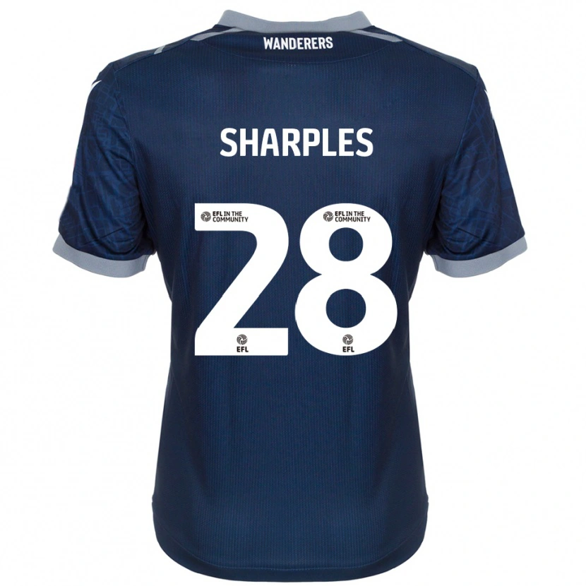 Danxen Kinder Sonny Sharples-Ahmed #28 Marine Grau Auswärtstrikot Trikot 2025/26 T-Shirt Österreich