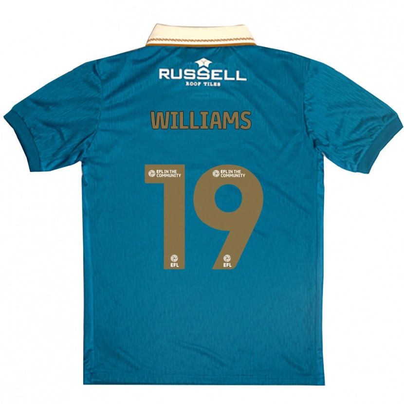 Danxen Kinder Dylan Williams #19 Himmelblau Weiß Auswärtstrikot Trikot 2025/26 T-Shirt Österreich