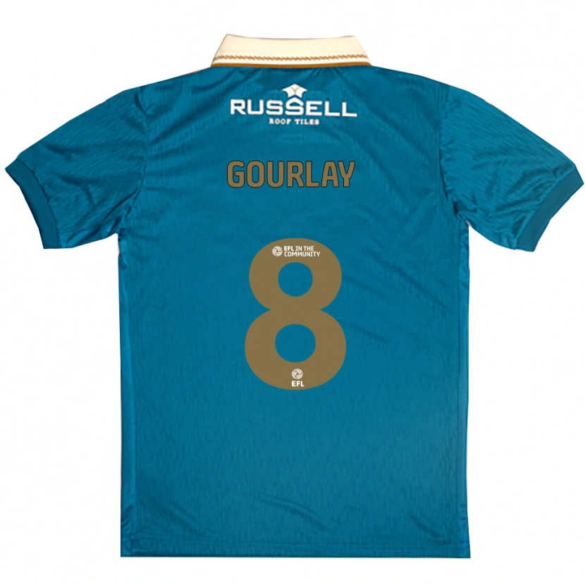 Danxen Kinder Elisha Gourlay #8 Himmelblau Weiß Auswärtstrikot Trikot 2025/26 T-Shirt Österreich