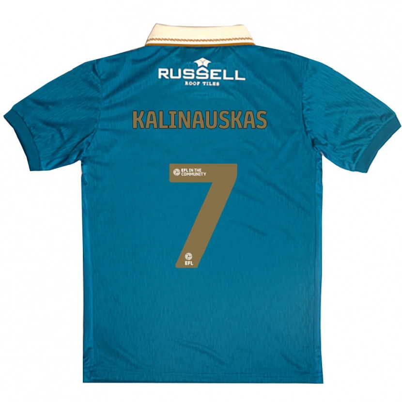 Danxen Kinder Tomas Kalinauskas #7 Himmelblau Weiß Auswärtstrikot Trikot 2025/26 T-Shirt Österreich