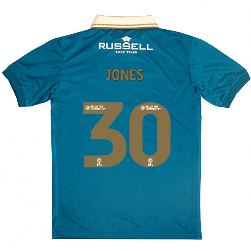 Danxen Kinder James Jones #30 Himmelblau Weiß Auswärtstrikot Trikot 2025/26 T-Shirt Österreich