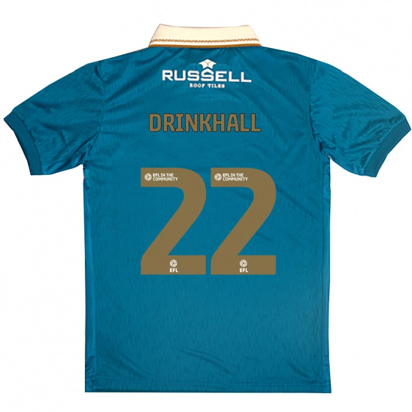 Danxen Kinder Millie Drinkhall #22 Himmelblau Weiß Auswärtstrikot Trikot 2025/26 T-Shirt Österreich