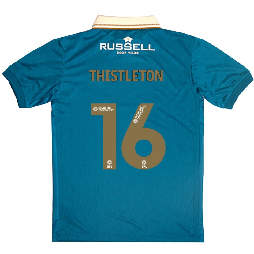 Danxen Kinder Bodi Thistleton #16 Himmelblau Weiß Auswärtstrikot Trikot 2025/26 T-Shirt Österreich
