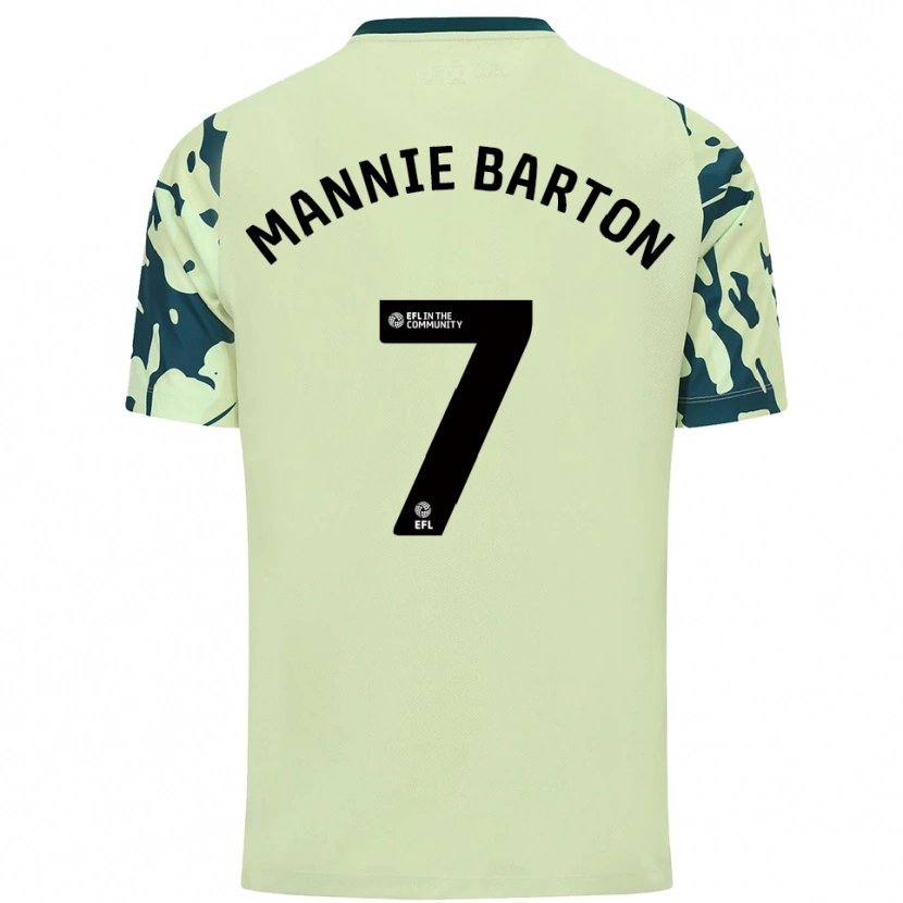 Danxen Kinder Mannie Barton #7 Dunkelgrün Auswärtstrikot Trikot 2025/26 T-Shirt Österreich
