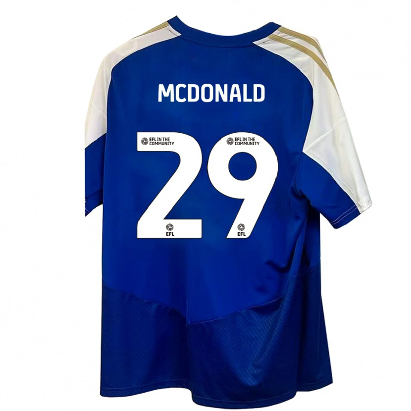Danxen Kinder Kevin Mcdonald #29 Blau Weiß Gold Auswärtstrikot Trikot 2025/26 T-Shirt Österreich