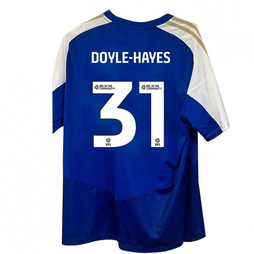 Danxen Kinder Jake Doyle-Hayes #31 Blau Weiß Gold Auswärtstrikot Trikot 2025/26 T-Shirt Österreich