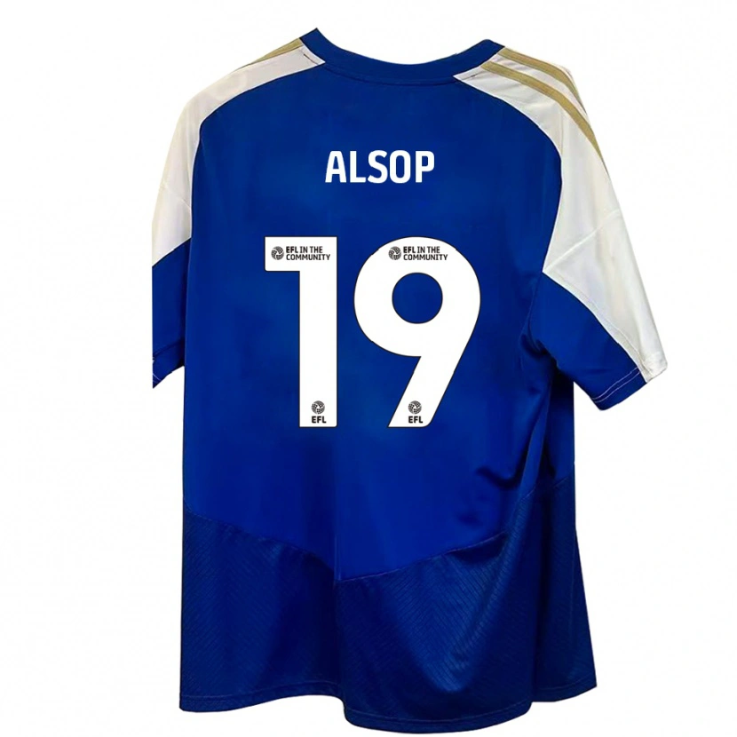 Danxen Kinder Tobias Alsop #19 Blau Weiß Gold Auswärtstrikot Trikot 2025/26 T-Shirt Österreich