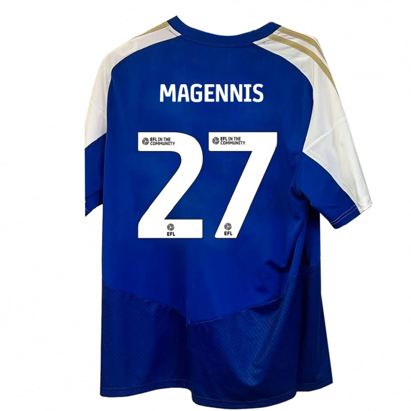 Danxen Kinder Josh Magennis #27 Blau Weiß Gold Auswärtstrikot Trikot 2025/26 T-Shirt Österreich