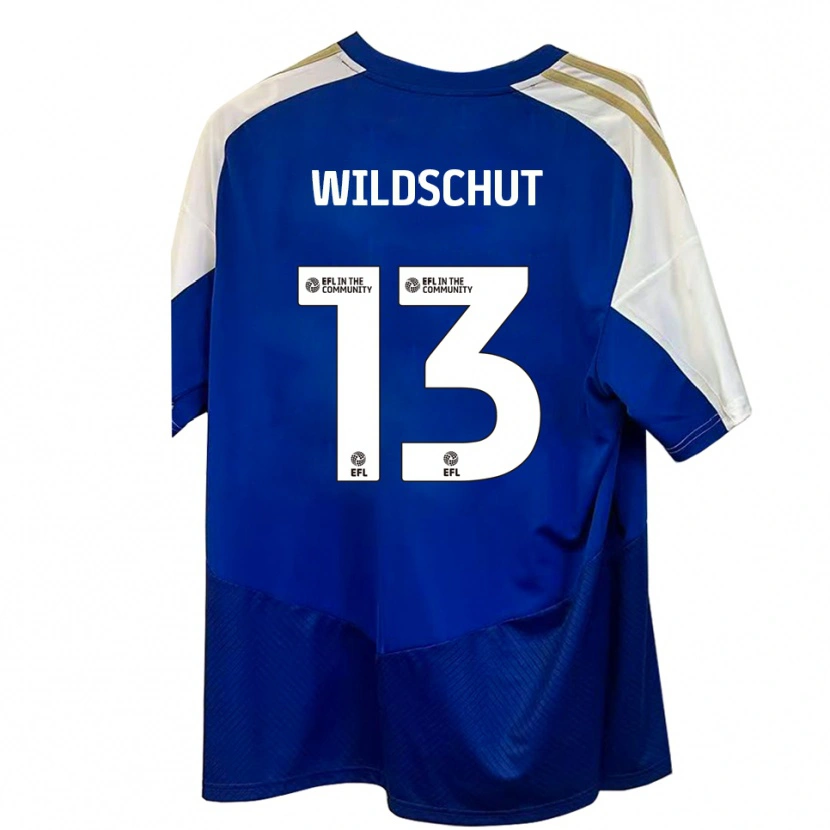 Danxen Kinder Yanic Wildschut #13 Blau Weiß Gold Auswärtstrikot Trikot 2025/26 T-Shirt Österreich