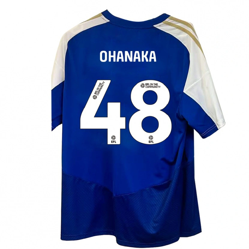 Danxen Kinder Santino Ohanaka #48 Blau Weiß Gold Auswärtstrikot Trikot 2025/26 T-Shirt Österreich