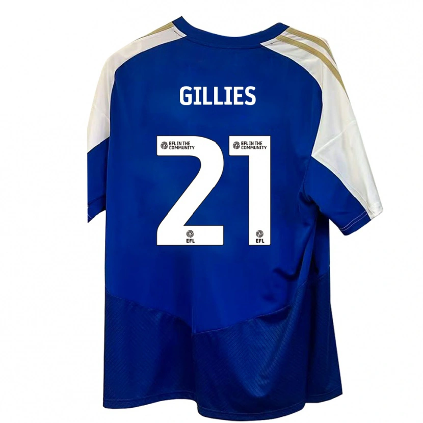 Danxen Kinder Sophie Gillies #21 Blau Weiß Gold Auswärtstrikot Trikot 2025/26 T-Shirt Österreich