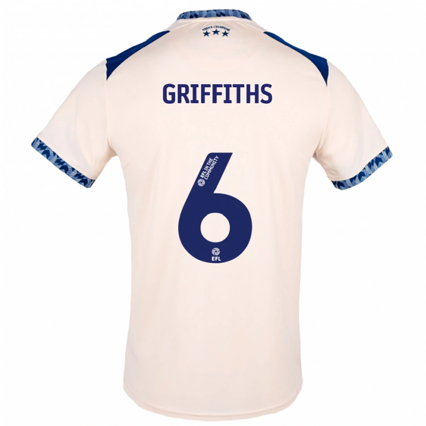 Danxen Kinder Lauren Griffiths #6 Creme Marine Auswärtstrikot Trikot 2025/26 T-Shirt Österreich